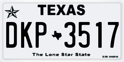 TX license plate DKP3517