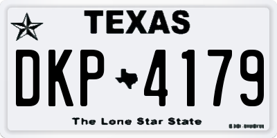 TX license plate DKP4179