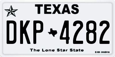TX license plate DKP4282