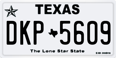 TX license plate DKP5609