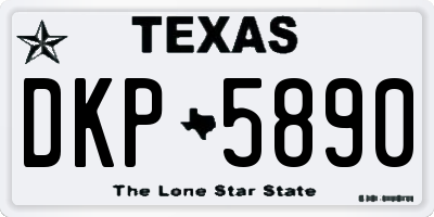 TX license plate DKP5890
