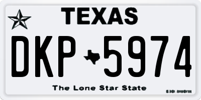TX license plate DKP5974