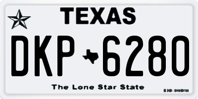 TX license plate DKP6280