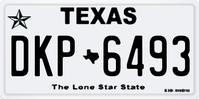 TX license plate DKP6493