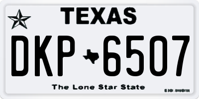 TX license plate DKP6507