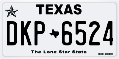 TX license plate DKP6524