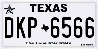 TX license plate DKP6566