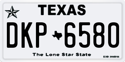 TX license plate DKP6580