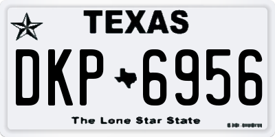 TX license plate DKP6956
