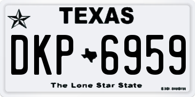 TX license plate DKP6959
