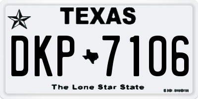 TX license plate DKP7106