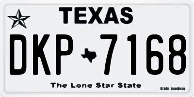 TX license plate DKP7168