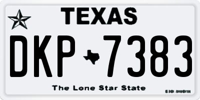 TX license plate DKP7383