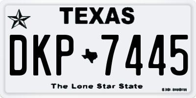 TX license plate DKP7445