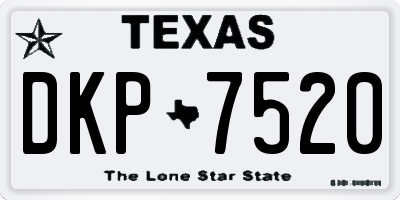 TX license plate DKP7520