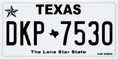 TX license plate DKP7530
