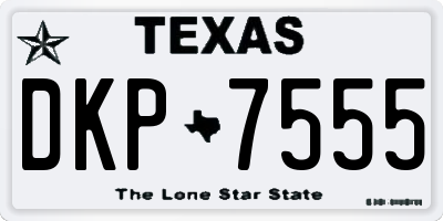 TX license plate DKP7555
