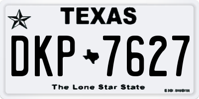 TX license plate DKP7627