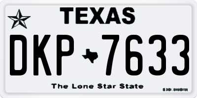 TX license plate DKP7633