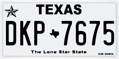 TX license plate DKP7675