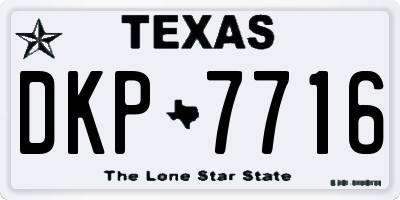 TX license plate DKP7716