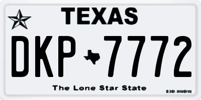 TX license plate DKP7772