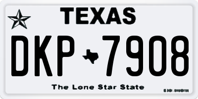 TX license plate DKP7908