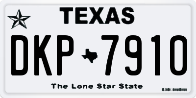 TX license plate DKP7910