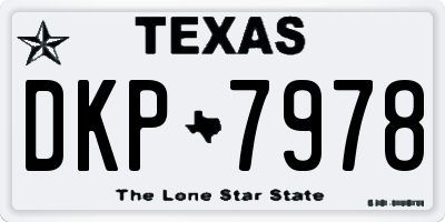 TX license plate DKP7978