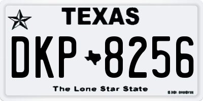 TX license plate DKP8256
