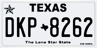 TX license plate DKP8262