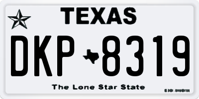 TX license plate DKP8319