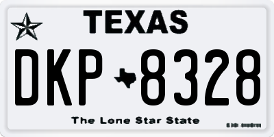 TX license plate DKP8328