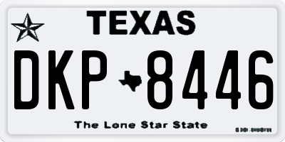 TX license plate DKP8446