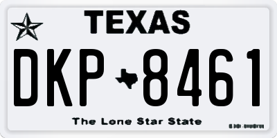 TX license plate DKP8461