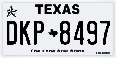 TX license plate DKP8497