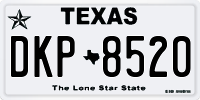 TX license plate DKP8520