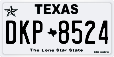 TX license plate DKP8524