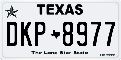 TX license plate DKP8977