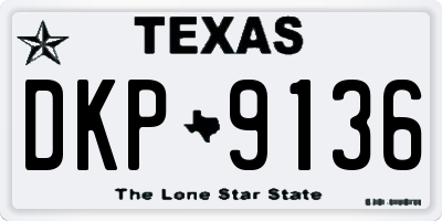 TX license plate DKP9136
