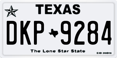 TX license plate DKP9284