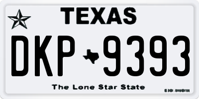 TX license plate DKP9393