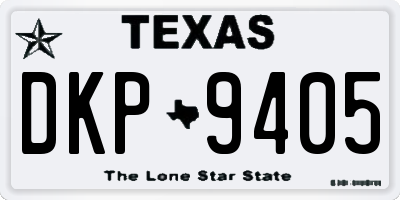 TX license plate DKP9405