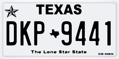 TX license plate DKP9441