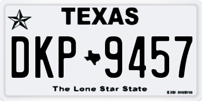 TX license plate DKP9457