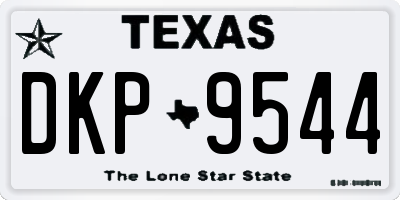 TX license plate DKP9544