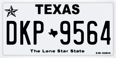 TX license plate DKP9564