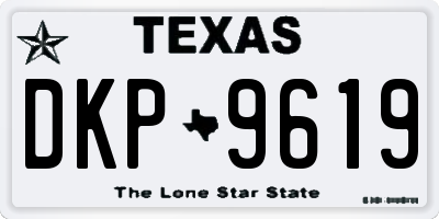 TX license plate DKP9619