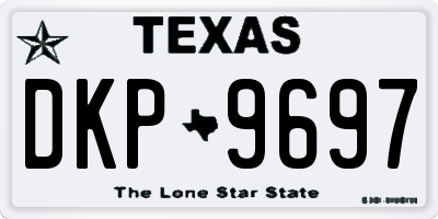 TX license plate DKP9697