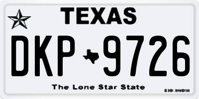 TX license plate DKP9726